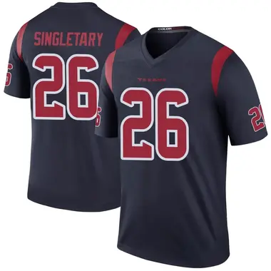 Men's Nike Devin Singletary Navy Houston Texans Team Game Jersey